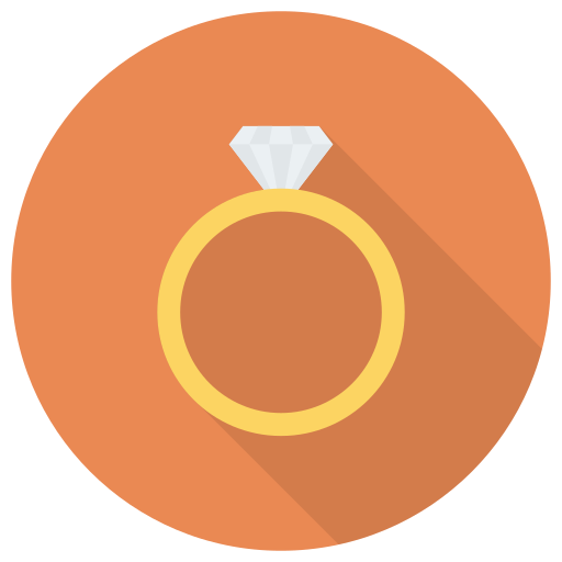 anillo de diamantes Dinosoft Circular icono