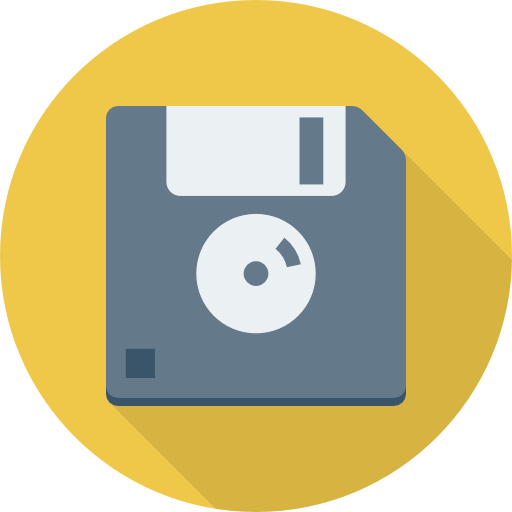 Diskette Dinosoft Circular icon