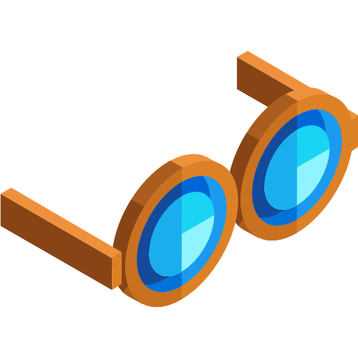 bril Roundicons Premium Isometric icoon