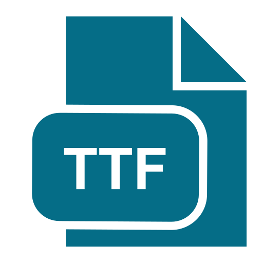 Ttf extension Generic Blue icon