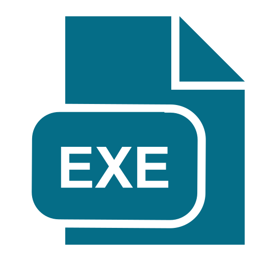 Exe extension Generic Blue icon