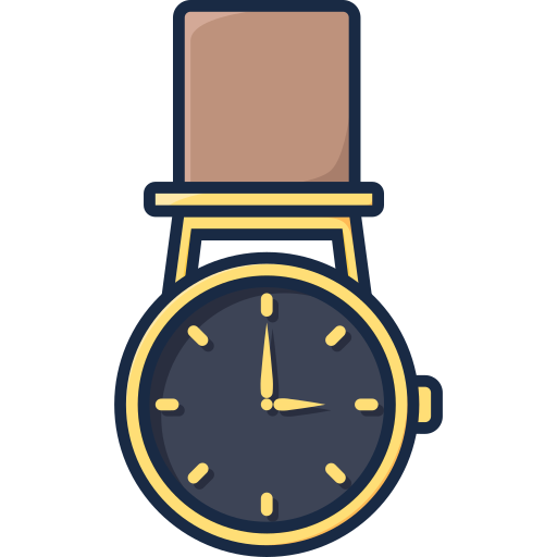 Hand watch Generic Outline Color icon