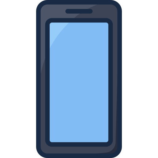 téléphone portable Generic Outline Color Icône