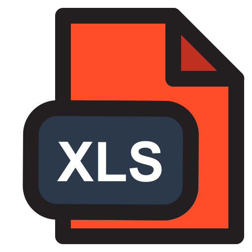 xls拡張子 Generic Outline Color icon
