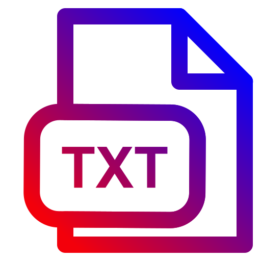 Txt extension Generic Gradient icon
