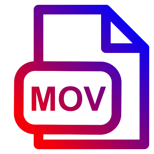 formato di file mov Generic Gradient icona