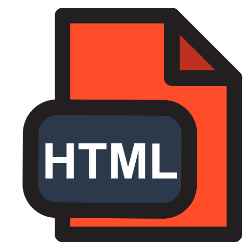 html 확장자 Generic Outline Color icon