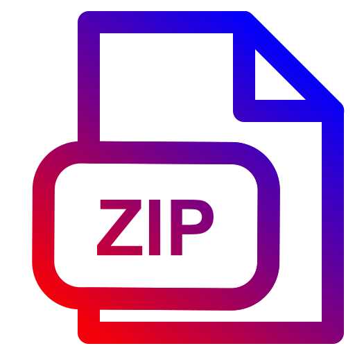 formato file zip Generic Gradient icona