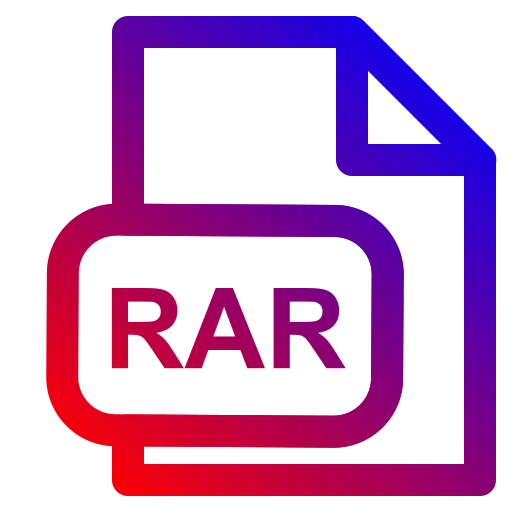 Rar file format Generic Gradient icon
