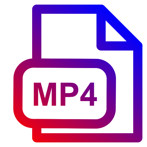 mp4-extensie Generic Gradient icoon