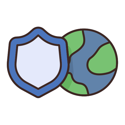 seguridad mundial Generic Outline Color icono