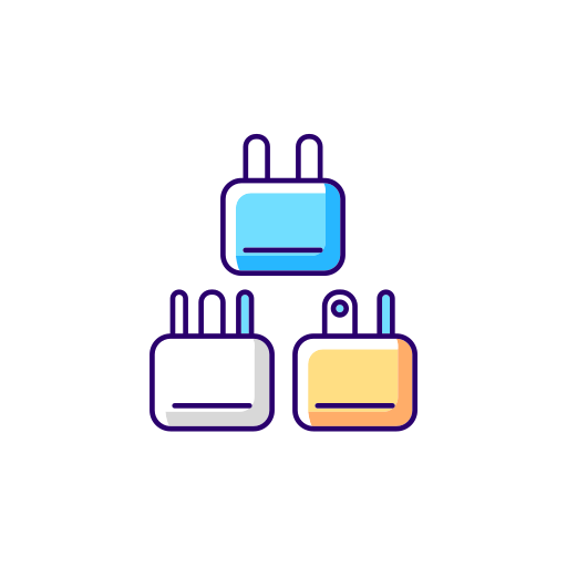 アダプタ Generic Outline Color icon