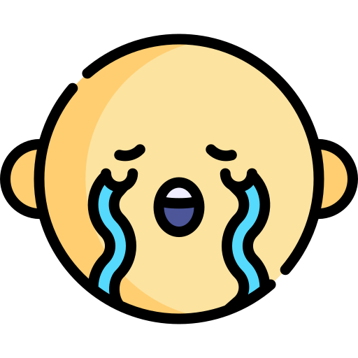 Crying Kawaii Lineal color icon