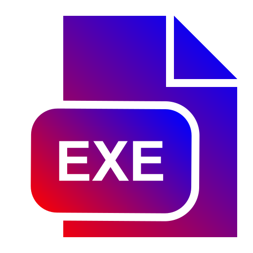 exe estensione Generic Flat Gradient icona