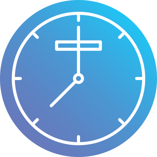 reloj de pared Generic Flat Gradient icono