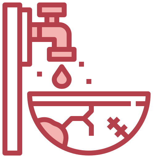 Water scarcity Surang Red icon