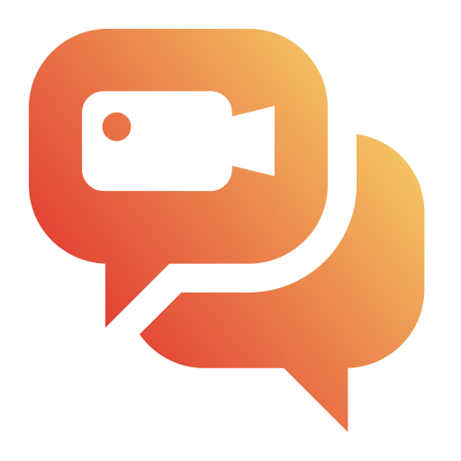 chat de video Generic Flat Gradient icono