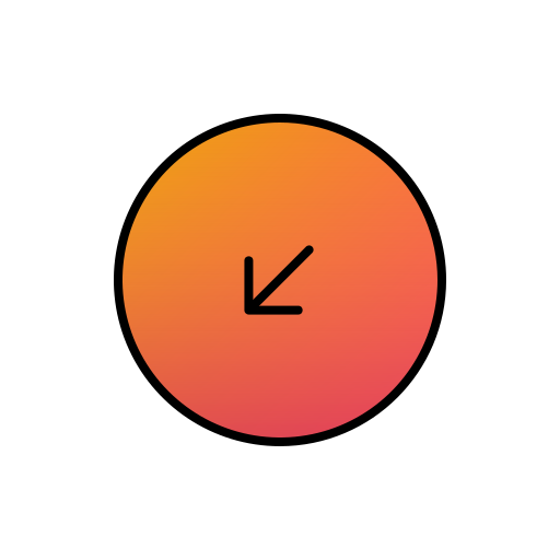 左下矢印 Generic Lineal Color Gradient icon