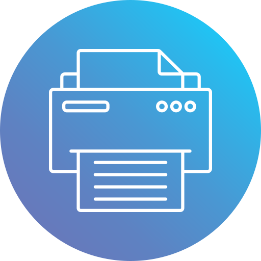drukarka Generic Flat Gradient ikona