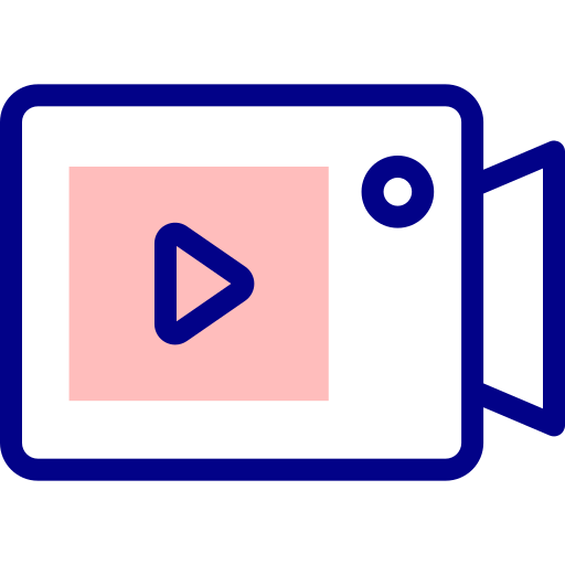 Video camera Detailed Mixed Lineal color icon