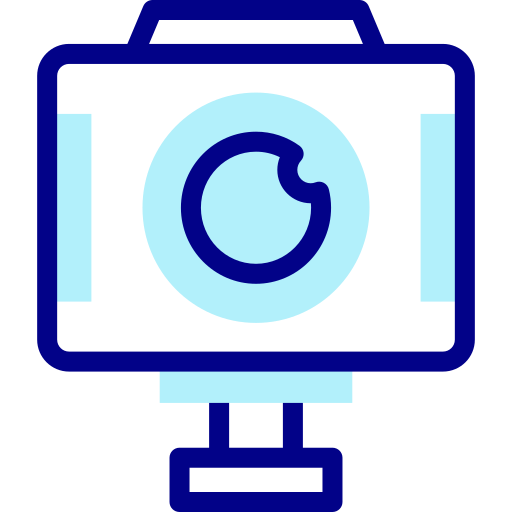 Camera Detailed Mixed Lineal color icon