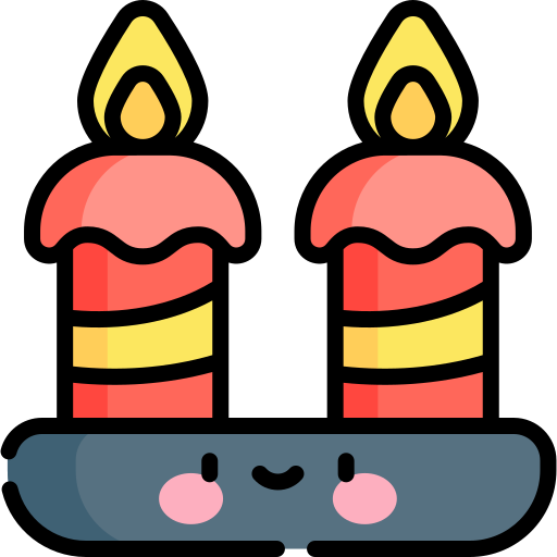 Candle Kawaii Lineal color icon