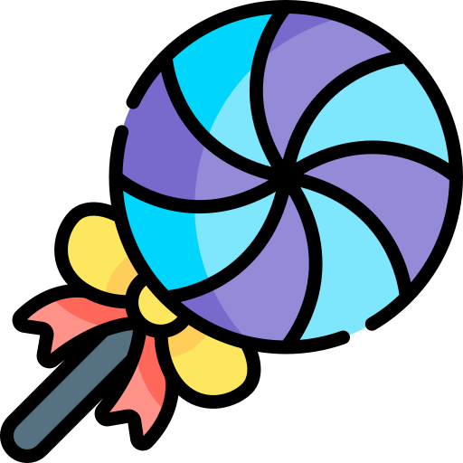 Леденец на палочке Kawaii Lineal color иконка
