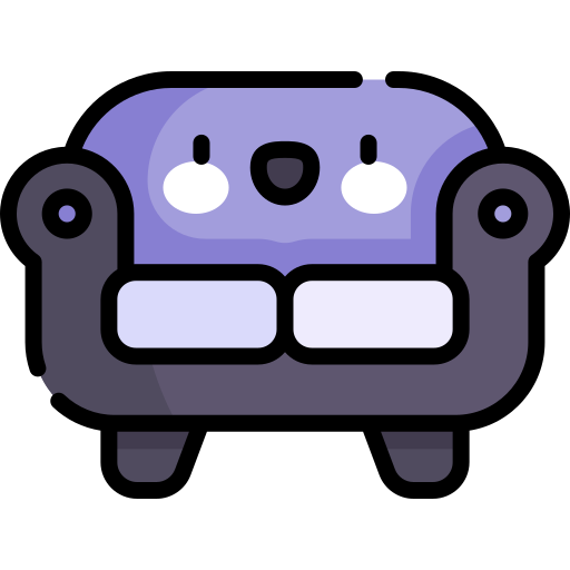 couch Kawaii Lineal color icon