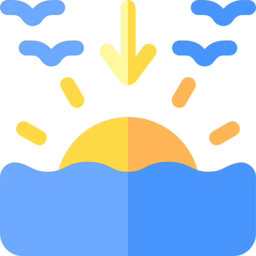 Sunset Basic Rounded Flat icon