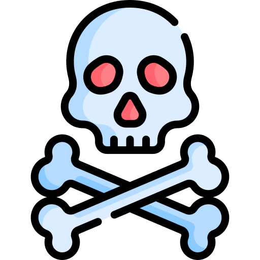 Skull and bones Special Lineal color icon