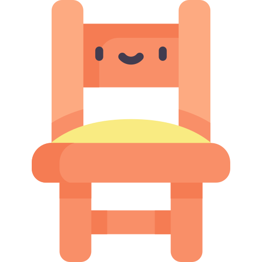krzesło Kawaii Flat ikona