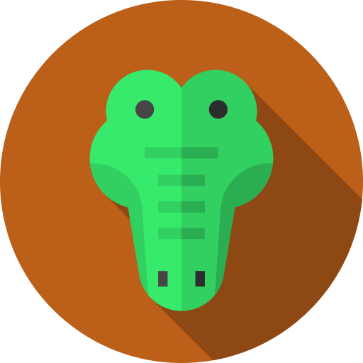 Crocodile Flat Circular Flat icon