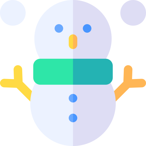 pupazzo di neve Basic Rounded Flat icona