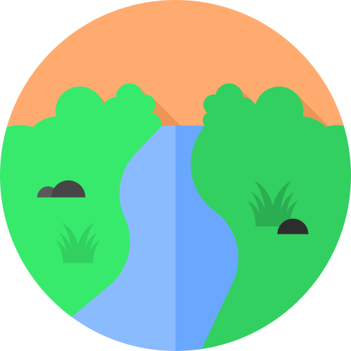 fiume Flat Circular Flat icona