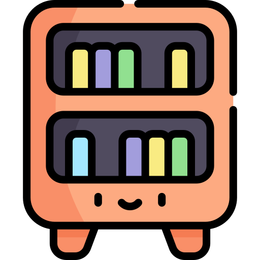 bücherregal Kawaii Lineal color icon