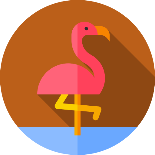 flamingo Flat Circular Flat Ícone