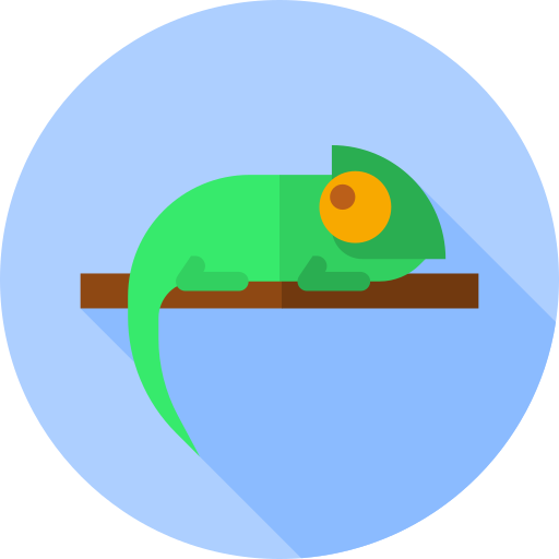 camaleón Flat Circular Flat icono