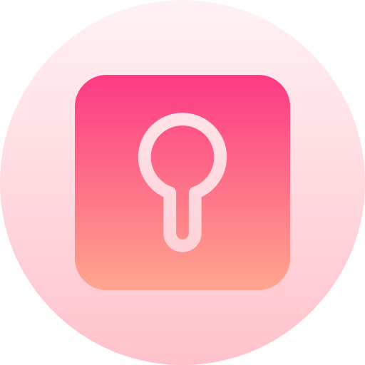 Keyhole Basic Gradient Circular icon