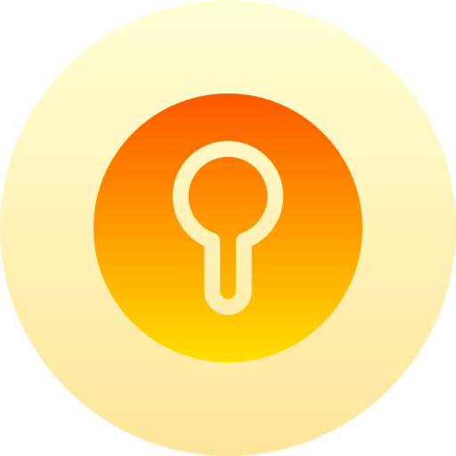 Keyhole Basic Gradient Circular icon