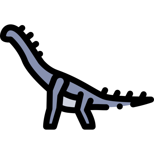 공룡 Detailed Rounded Lineal color icon