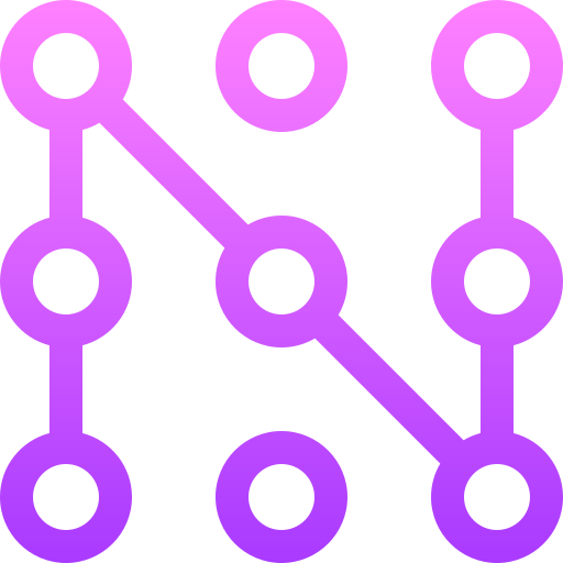 Pattern lock Basic Gradient Lineal color icon