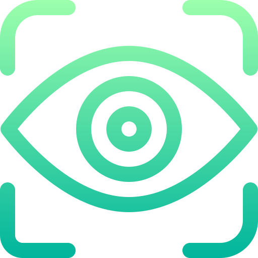 oogscanner Basic Gradient Lineal color icoon