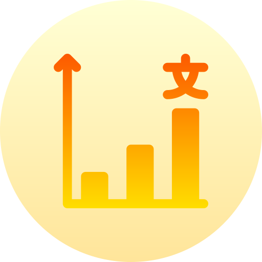 Level up Basic Gradient Circular icon