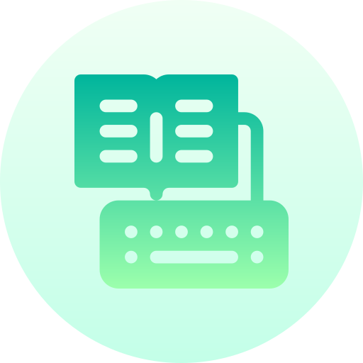 dactylographie Basic Gradient Circular Icône