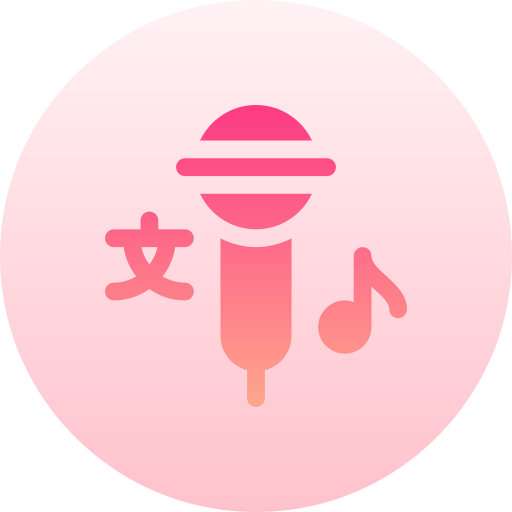 karaoke Basic Gradient Circular icoon