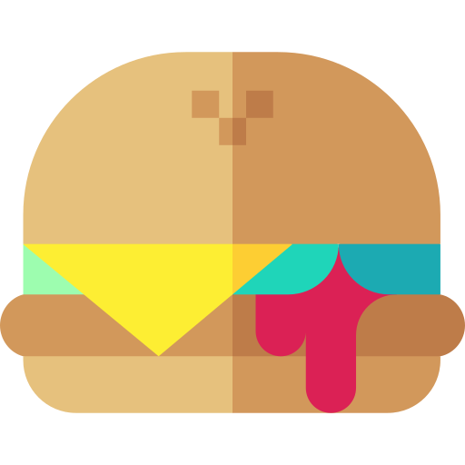 Hamburger Basic Straight Flat icon