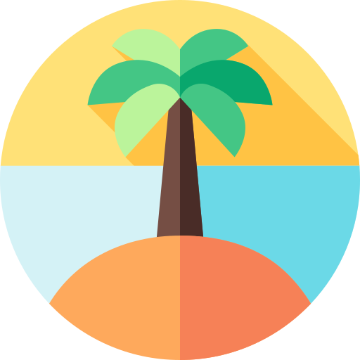 strand Flat Circular Flat icoon