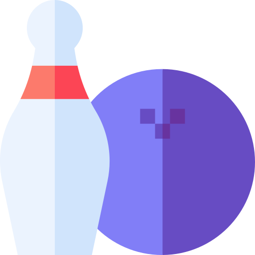 Bowling pins Basic Straight Flat icon