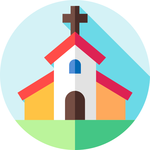 iglesia Flat Circular Flat icono