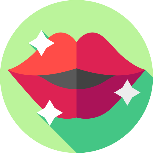 Kiss Flat Circular Flat icon
